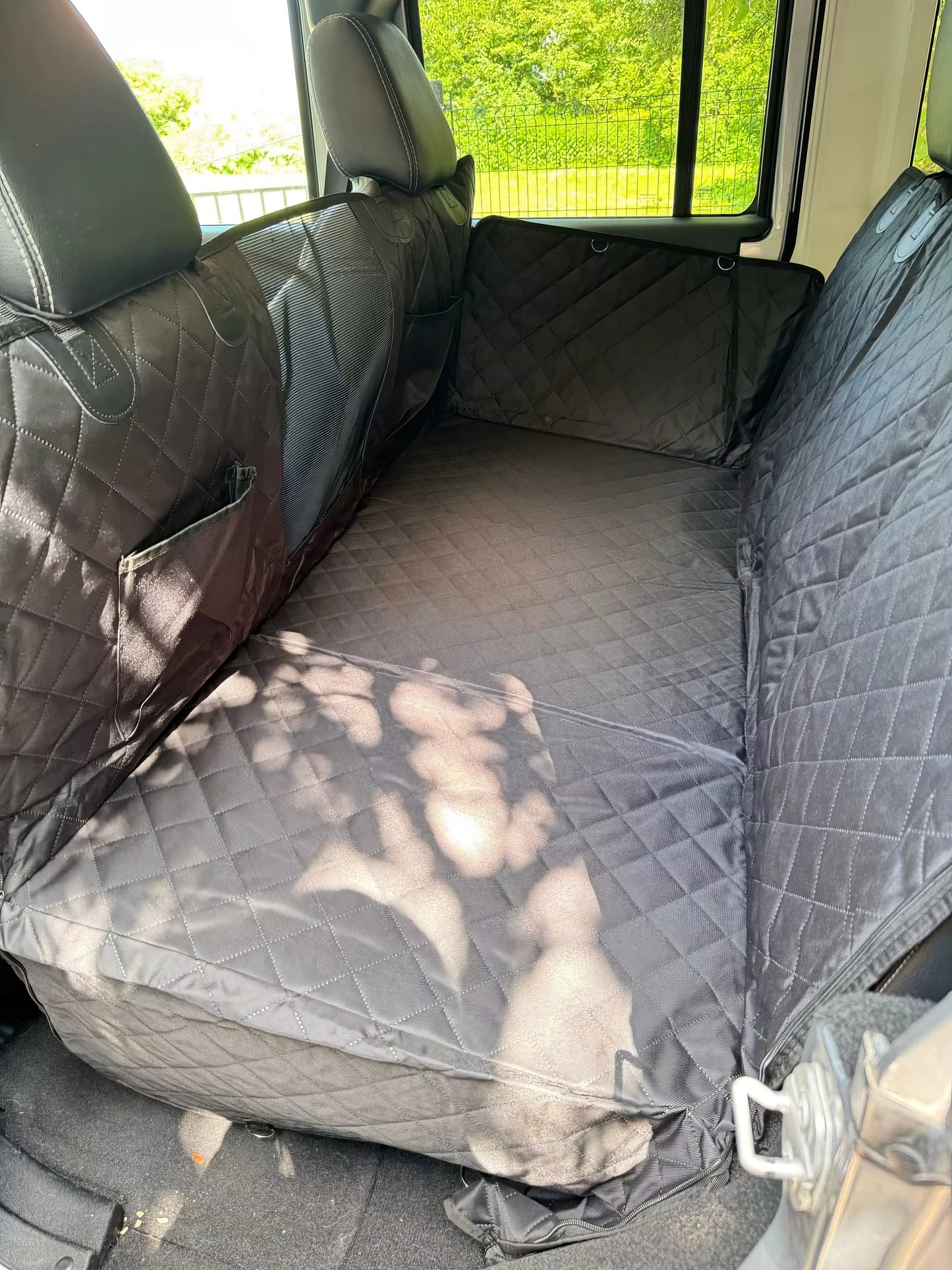 Large Dog Car Seat Extender & Hammock with Hard Bottom