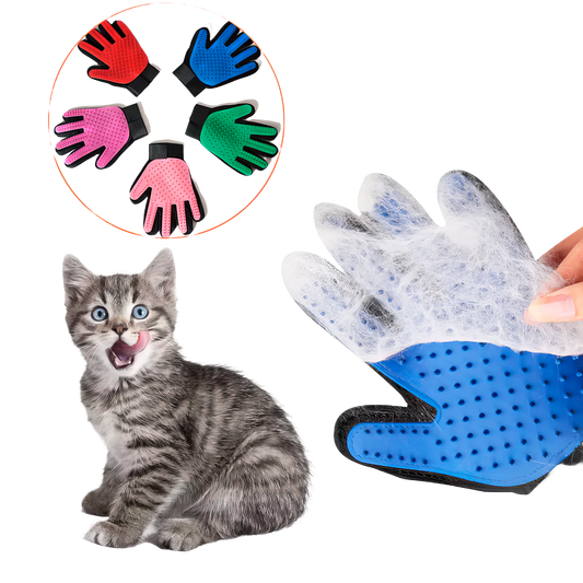 Pet Grooming Glove - Deshedding & Massage for Cats & Dogs