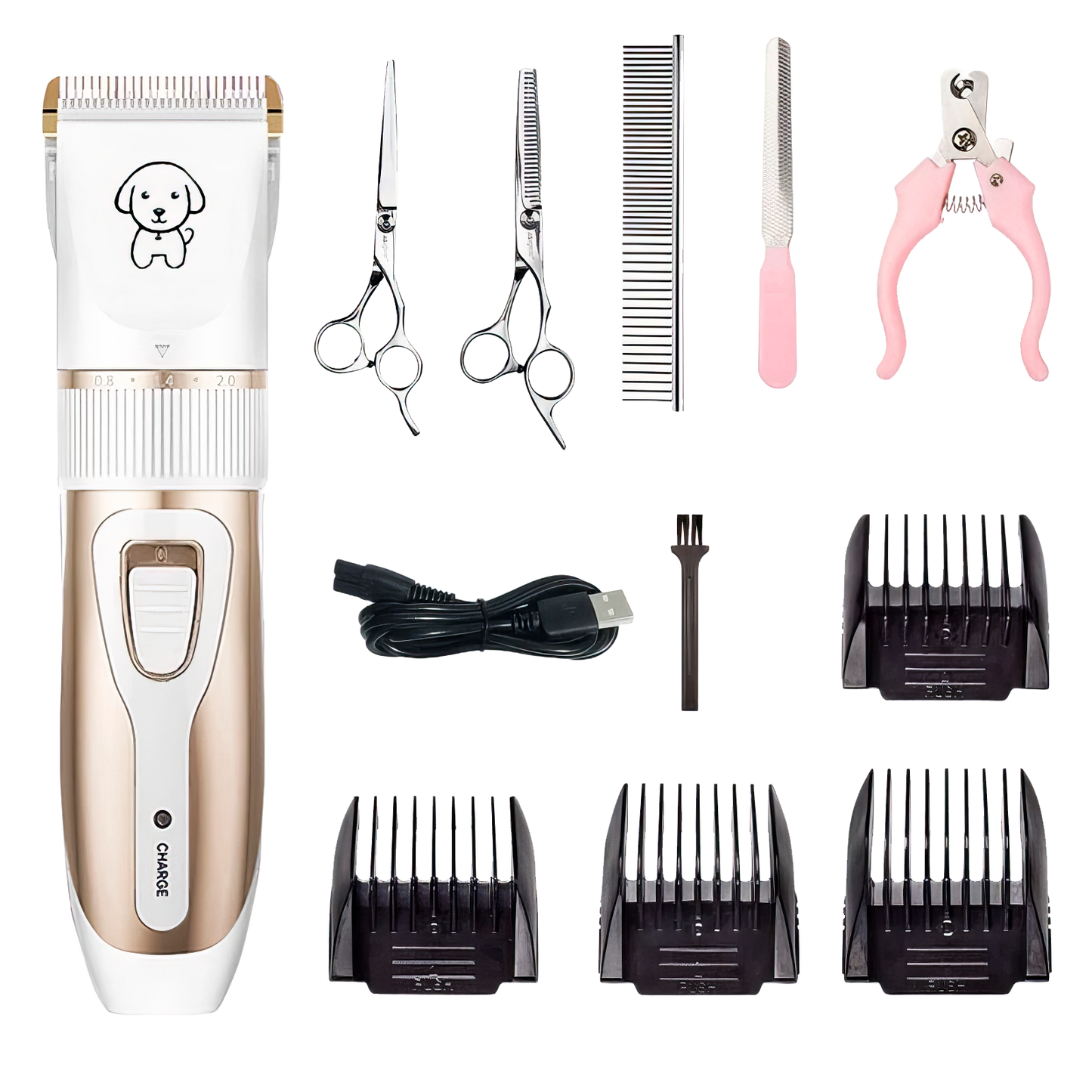 Dog Clipper Dog Hair Clippers Grooming (Pet/Cat/Dog/Rabbit) Haircut Trimmer Shaver Set Pets Cordless Rechargeable Professional