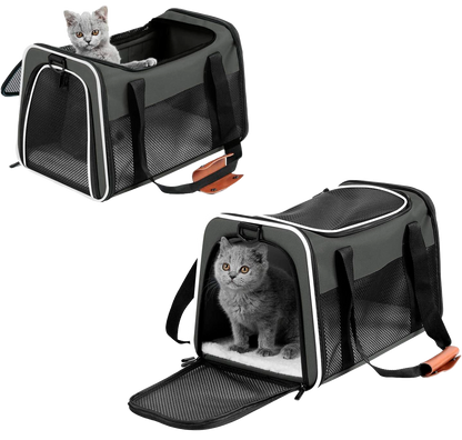 Portable Foldable Pet Carrier - Airline Approved, Soft-Sided Bag for Cats & Small Dogs