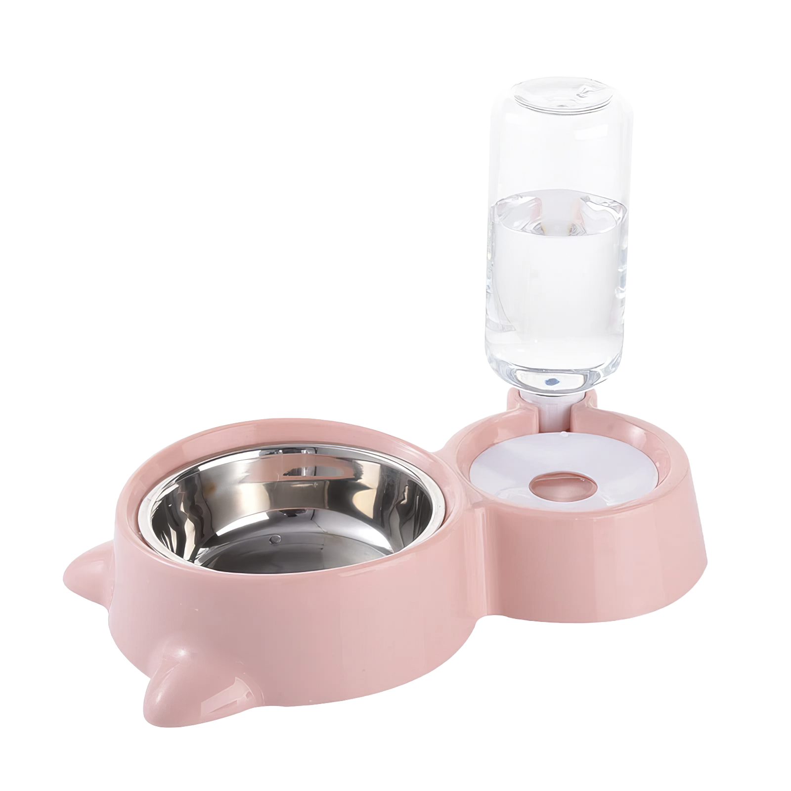 2-in-1 Cat Bowl & Water Dispenser - Automatic Pet Feeder and Waterer for Dogs & Cats