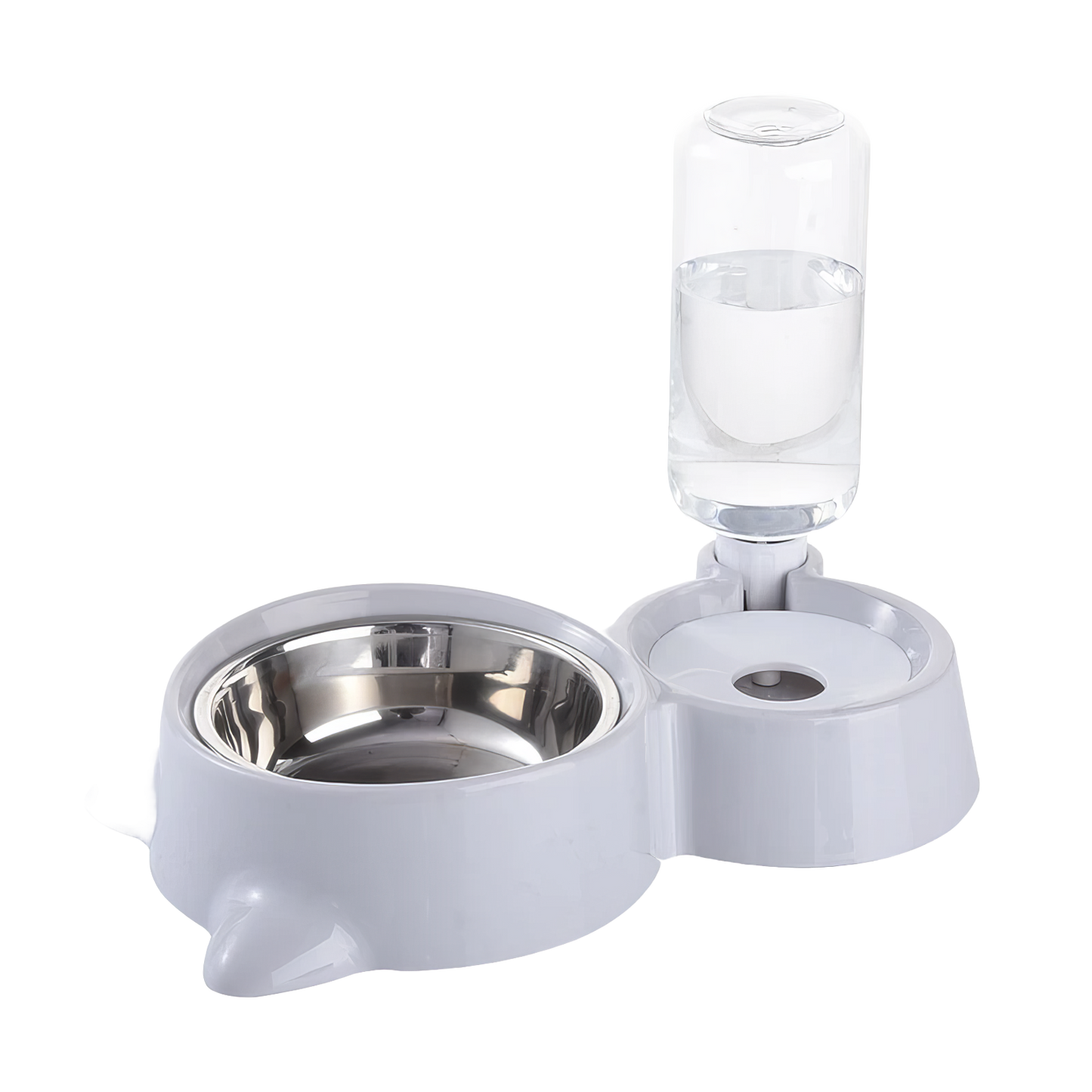 2-in-1 Cat Bowl & Water Dispenser - Automatic Pet Feeder and Waterer for Dogs & Cats