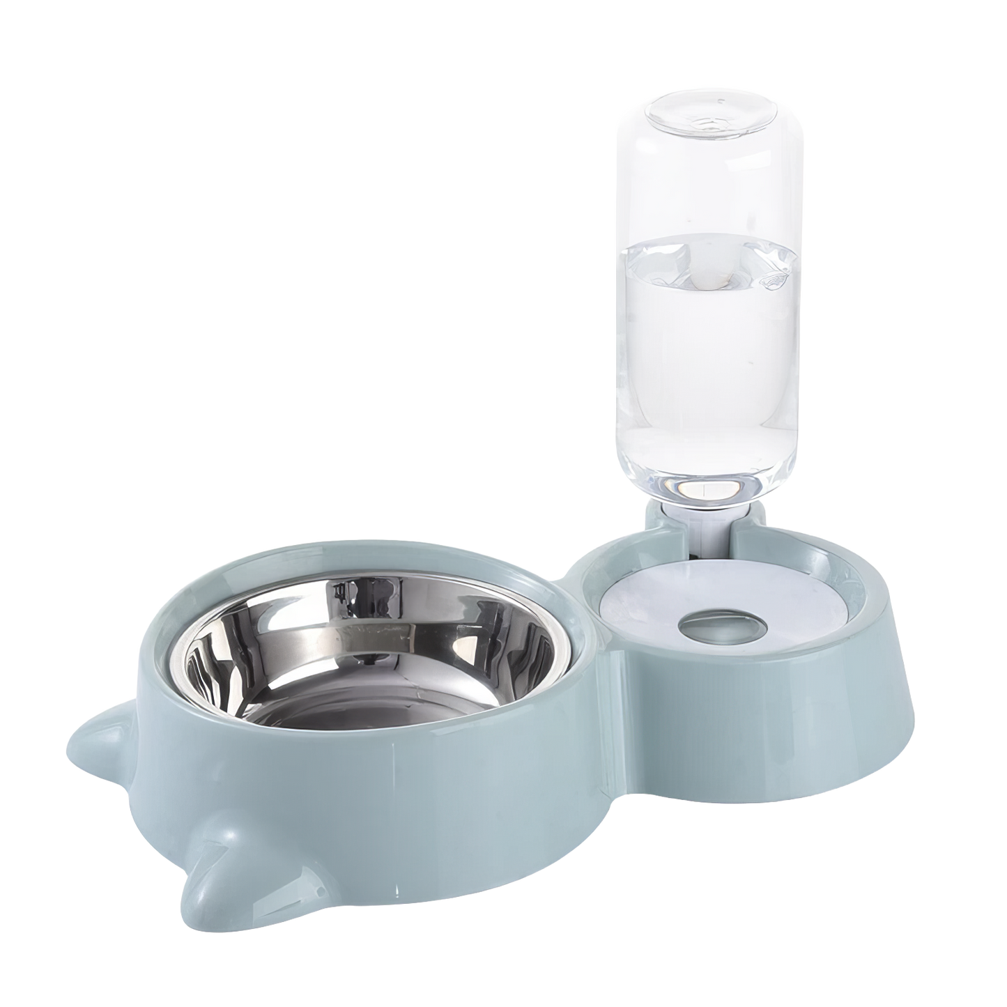 2-in-1 Cat Bowl & Water Dispenser - Automatic Pet Feeder and Waterer for Dogs & Cats