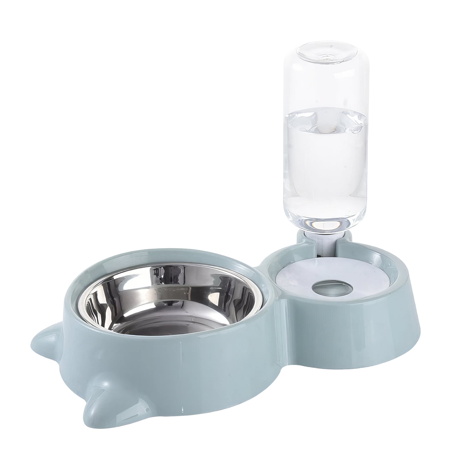 2-in-1 Cat Bowl & Water Dispenser - Automatic Pet Feeder and Waterer for Dogs & Cats