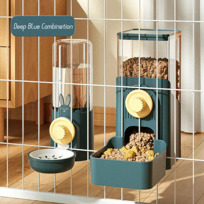 Hanging Automatic Pet Feeder & Water Dispenser for Cages