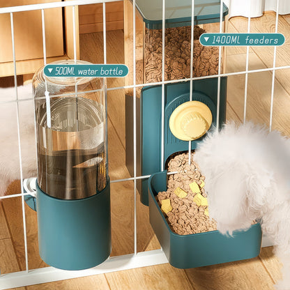 Hanging Automatic Pet Feeder & Water Dispenser for Cages