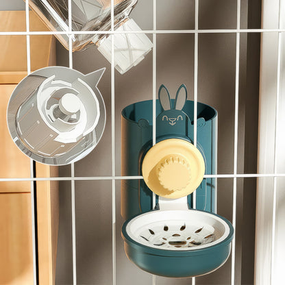 Hanging Automatic Pet Feeder & Water Dispenser for Cages