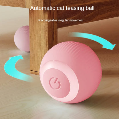 Rechargeable Interactive Cat Toy Ball – Automatic Moving, Rolling Electric Pet Play Ball