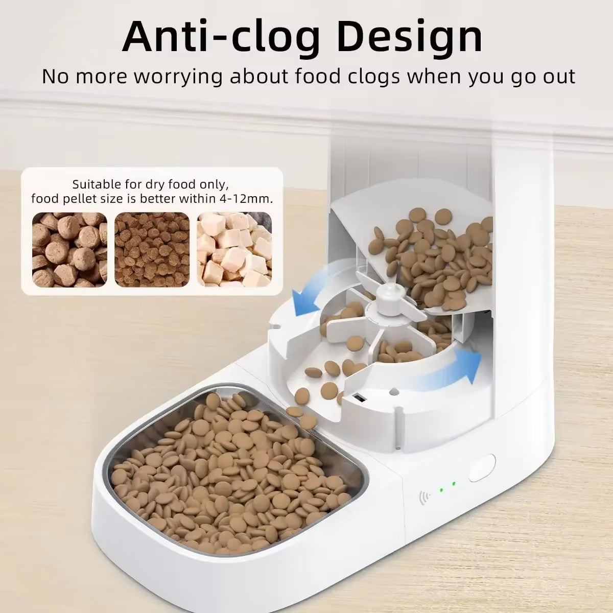 Smart Automatic Pet Feeder – WiFi-Controlled Food Dispenser for Cats & Dogs